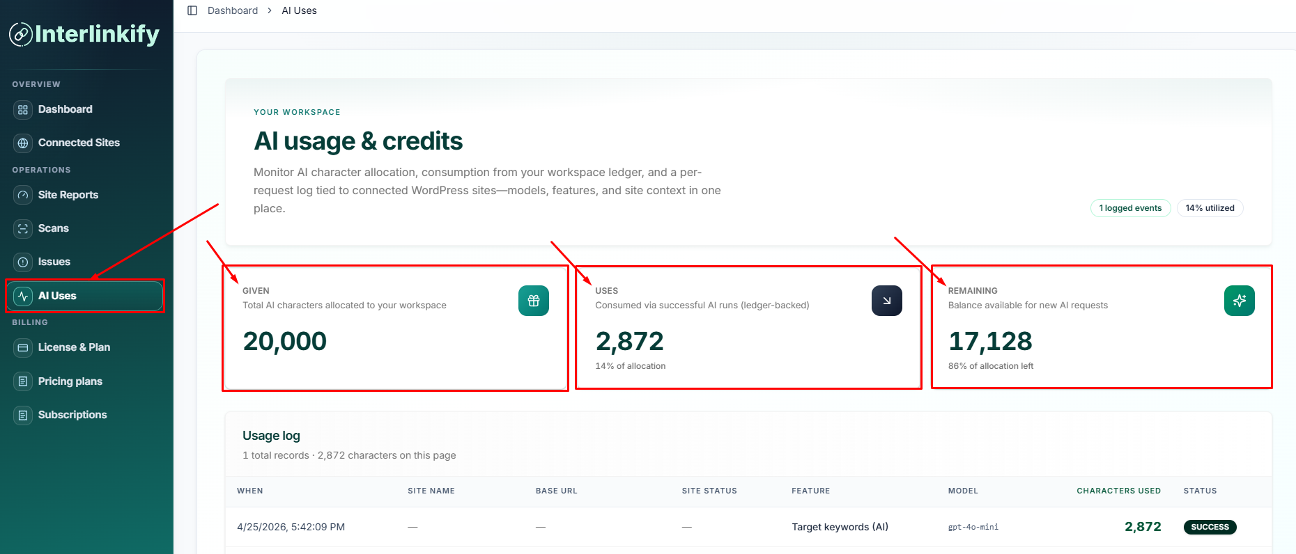 Interlinkify AI uses