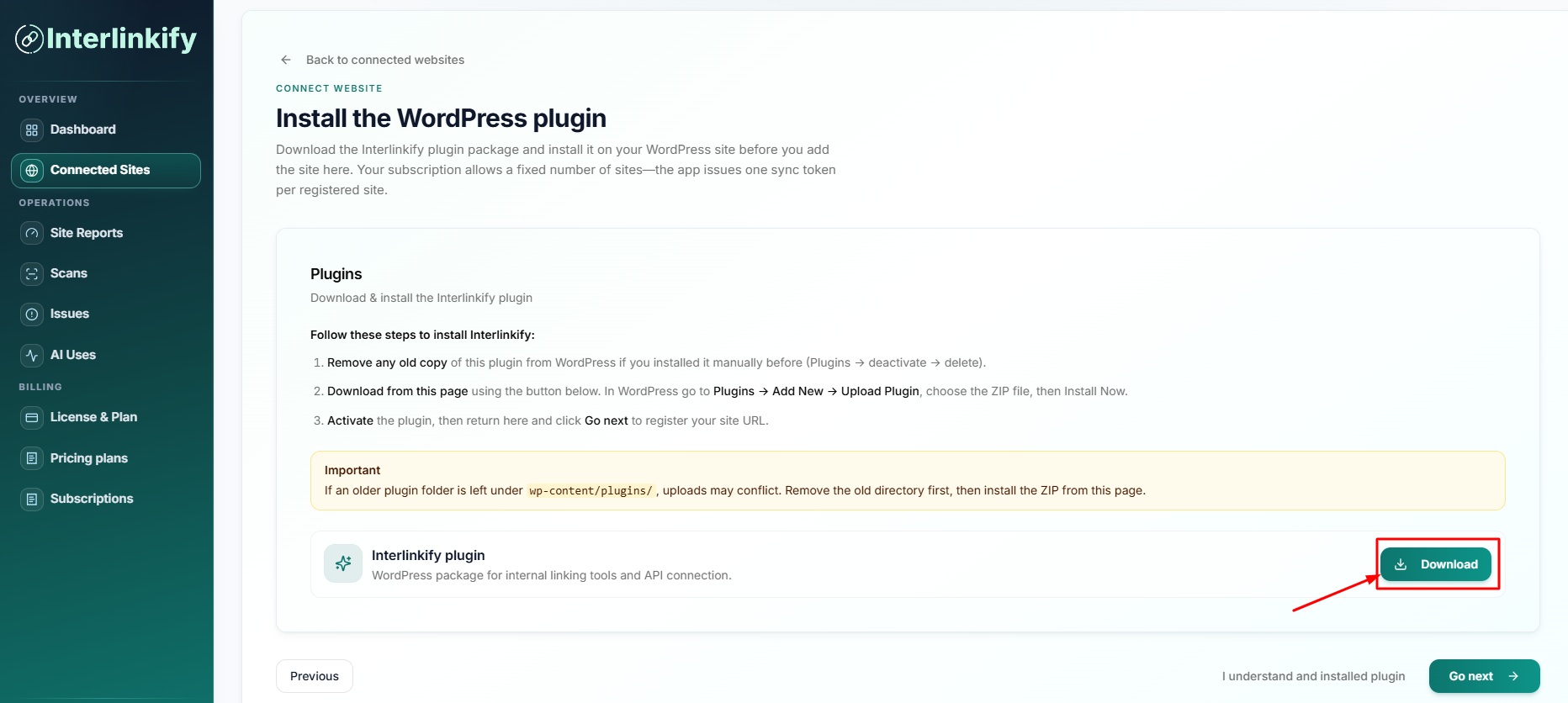 Download Interlinkify premium plugin
